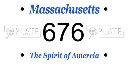 676 Massachusetts License Plate
