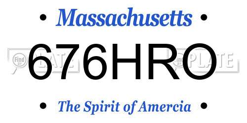 676HRO Massachusetts License Plate