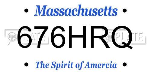 676HRQ Massachusetts License Plate