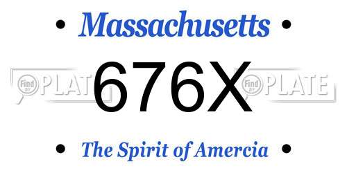 676X Massachusetts License Plate