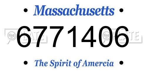 6771406 Massachusetts License Plate