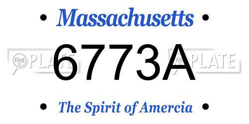6773A Massachusetts License Plate