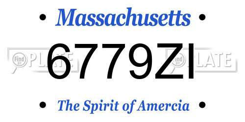 6779ZI Massachusetts License Plate