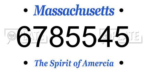 6785545 Massachusetts License Plate
