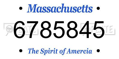6785845 Massachusetts License Plate