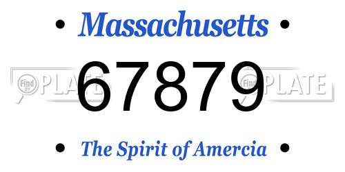 67879 Massachusetts License Plate