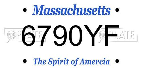 6790YF Massachusetts License Plate