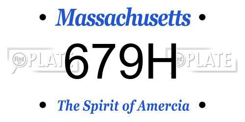 679H Massachusetts License Plate