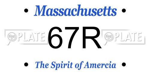 67R Massachusetts License Plate