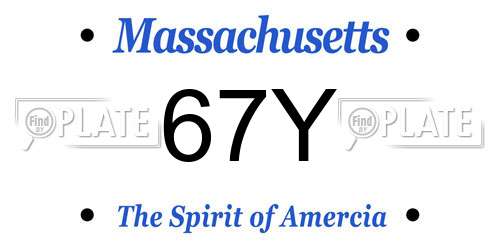 67Y Massachusetts License Plate