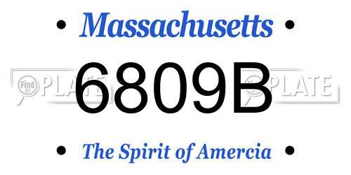 6809B Massachusetts License Plate