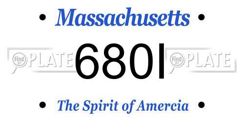 680I Massachusetts License Plate