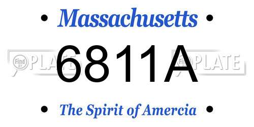 6811A Massachusetts License Plate