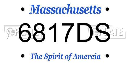 6817DS Massachusetts License Plate