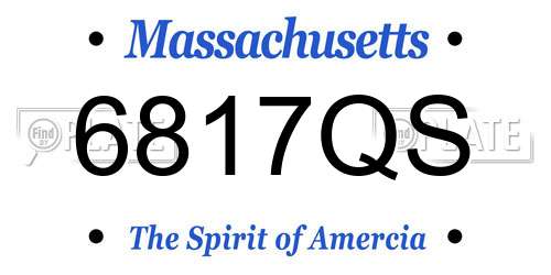 6817QS Massachusetts License Plate