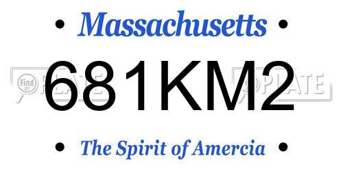 681KM2 Massachusetts License Plate