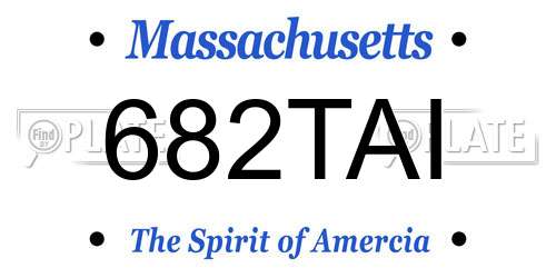 682TAI Massachusetts License Plate