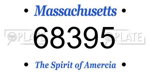 68395 Massachusetts License Plate