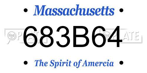 683B64 Massachusetts License Plate
