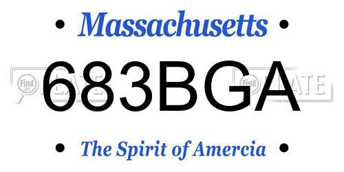 683BGA Massachusetts License Plate