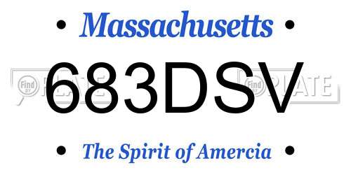 683DSV Massachusetts License Plate