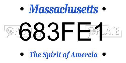 683FE1 Massachusetts License Plate