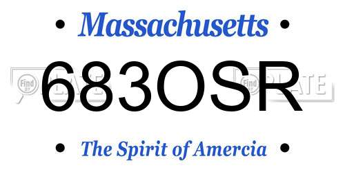 683OSR Massachusetts License Plate
