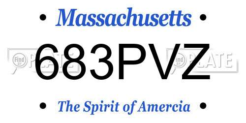 683PVZ Massachusetts License Plate