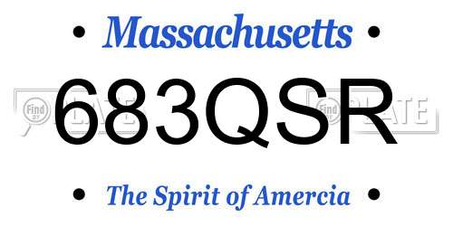 683QSR Massachusetts License Plate