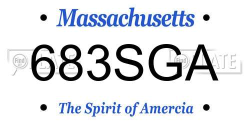 683SGA Massachusetts License Plate