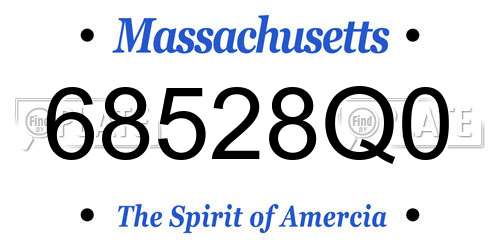 68528Q0 Massachusetts License Plate