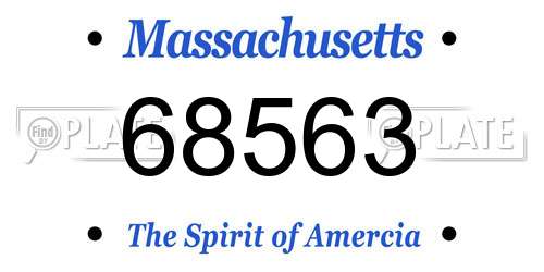 68563 Massachusetts License Plate