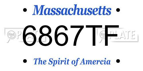 6867TF Massachusetts License Plate