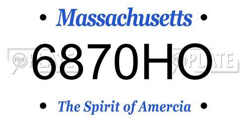 6870HO Massachusetts License Plate