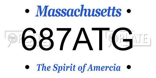 687ATG Massachusetts License Plate