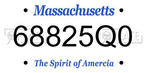 68825Q0 Massachusetts License Plate