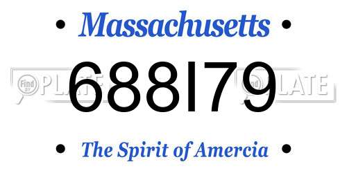 688I79 Massachusetts License Plate