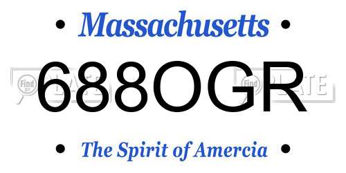 688OGR Massachusetts License Plate