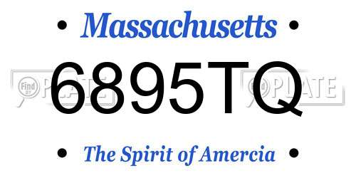 6895TQ Massachusetts License Plate