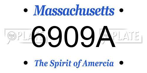 6909A Massachusetts License Plate