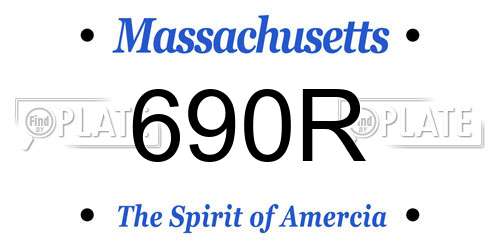690R Massachusetts License Plate