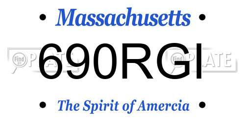 690RGI Massachusetts License Plate