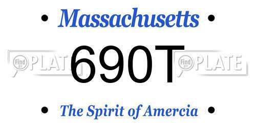690T Massachusetts License Plate
