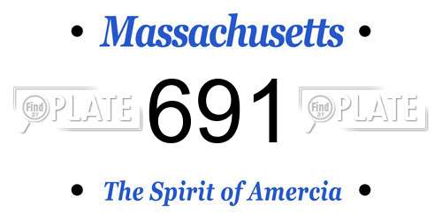 691 Massachusetts License Plate