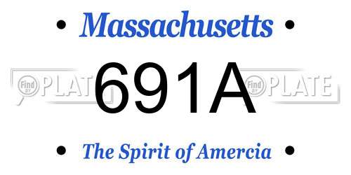 691A Massachusetts License Plate