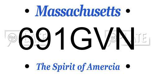 691GVN Massachusetts License Plate