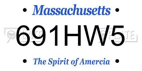 691HW5 Massachusetts License Plate
