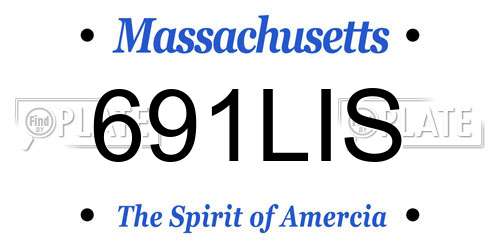 691LIS Massachusetts License Plate