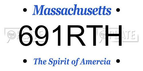 691RTH Massachusetts License Plate