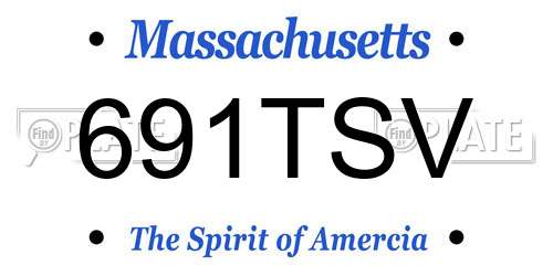 691TSV Massachusetts License Plate